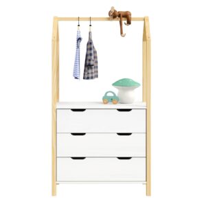 wohnli-moebel-suche-800000686970-1 KOMMODE AMIRA natur/weiß Holz IDIMEX Möbel > Kommoden & Schubladenschränke > Kommoden Braun