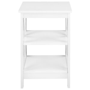 wohnli-moebel-suche-800000687034-1 BEISTELLTISCH weiß quadratisch 40/40 cm Foster Holzwerkstoff Beliani Möbel > Tische > Beistelltische Weiß