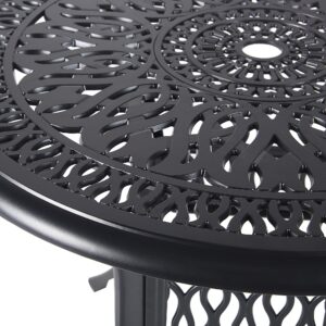wohnli-moebel-suche-800000687196-1 GARTENTISCH Metall Schwarz Ancona Metall Beliani Garten & Outdoor > Gartenmöbel > Gartentische Schwarz