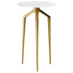wohnli-moebel-suche-800000687270 Wohnli Möbelsuche - BEISTELLTISCH Marmor weiß/gold rund 30 cm Tilpa