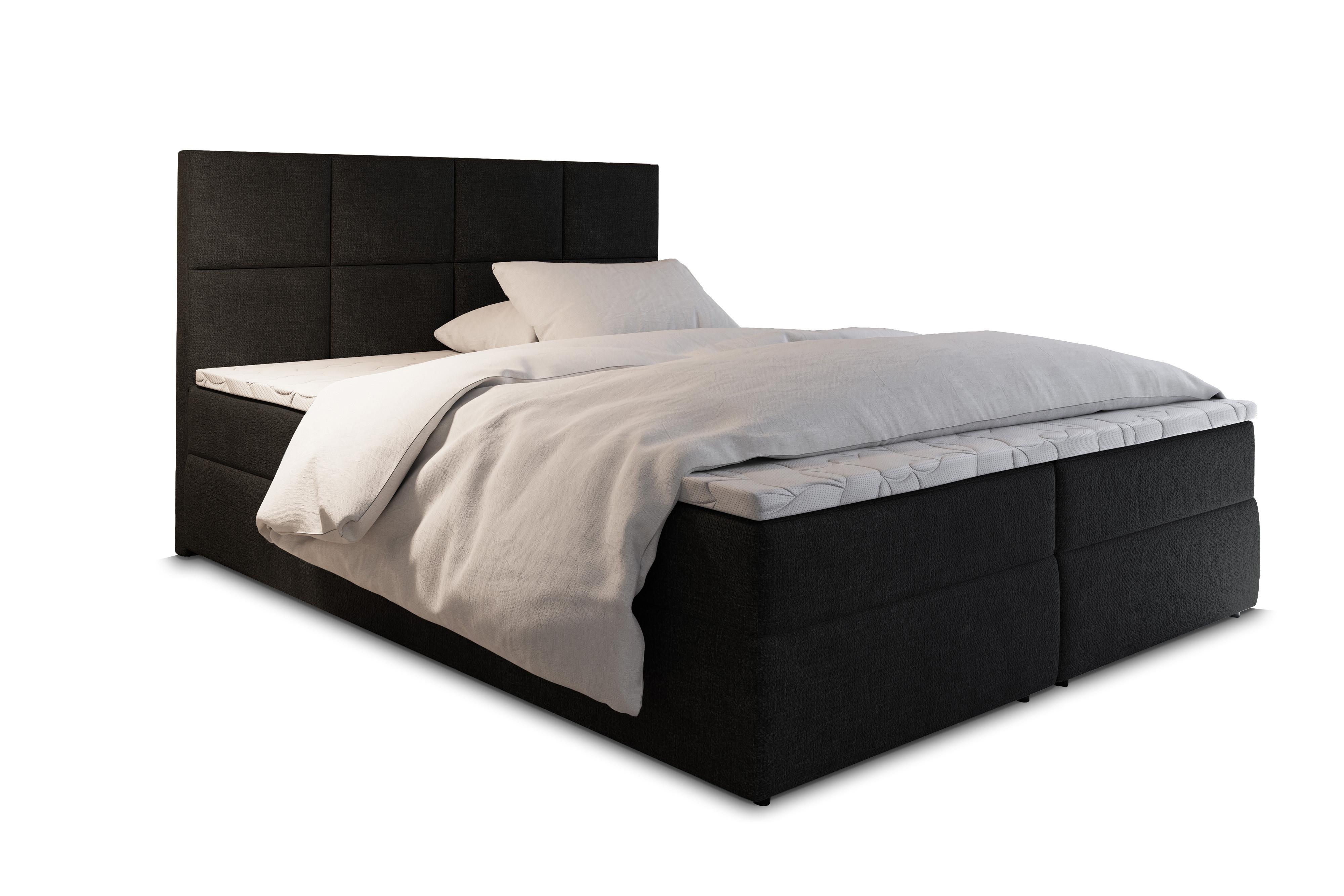 wohnli-moebel-suche-800000687745 Wohnli Möbelsuche - BOXBETT LENA 160x200 cm mit Matratze und Topper - Schwarz