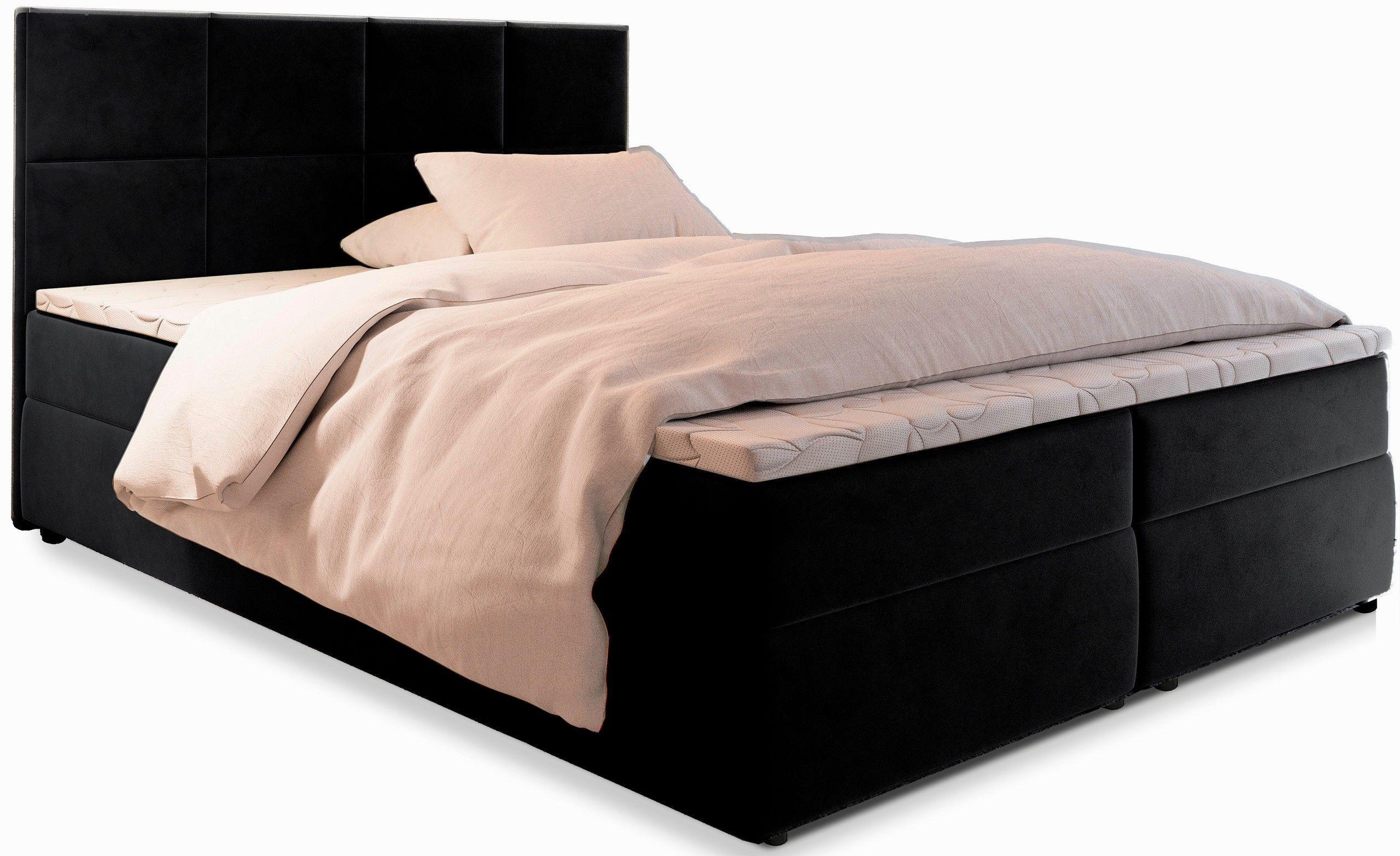 wohnli-moebel-suche-800000687792 Wohnli Möbelsuche - BOXBETT LENA 180x200 cm mit Matratze und Topper - Schwarz