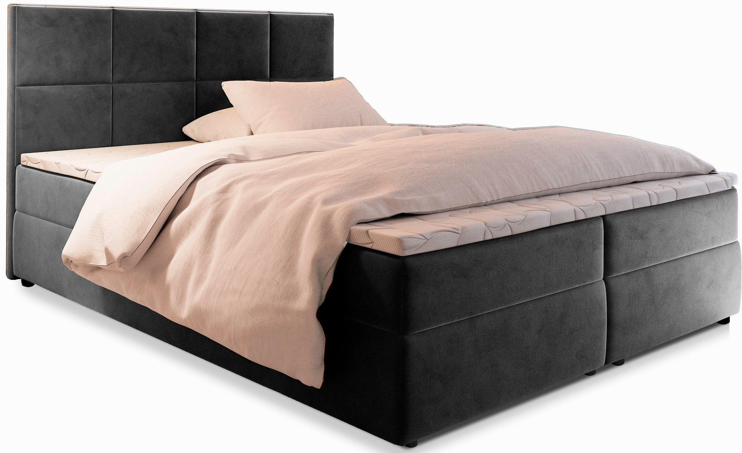 wohnli-moebel-suche-800000687798 Wohnli Möbelsuche - BOXBETT LENA 160x200 cm mit Matratze und Topper - Grau