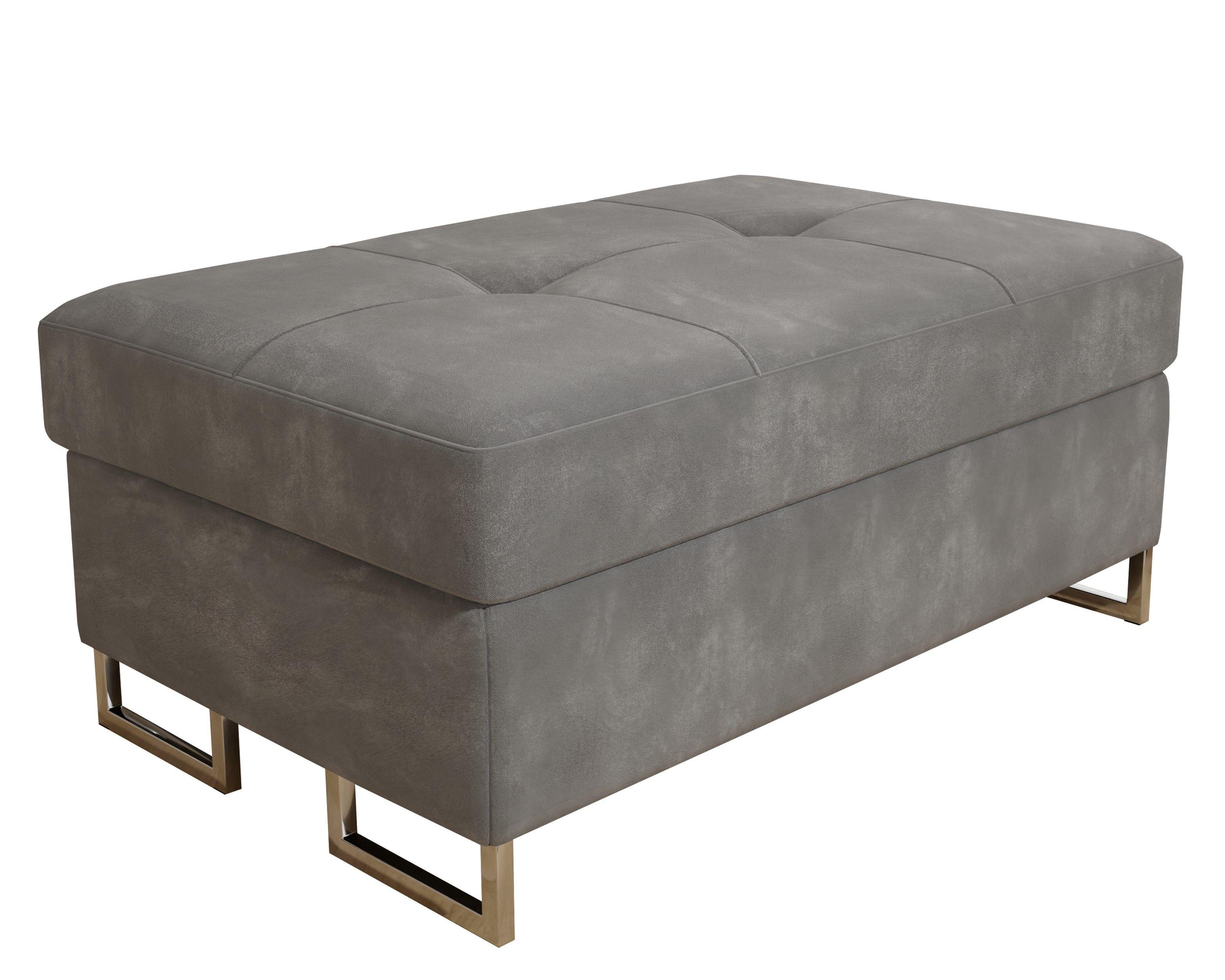 wohnli-moebel-suche-800000687803 Wohnli Möbelsuche - POLSTERHOCKER BARLET Grau 100x60 cm