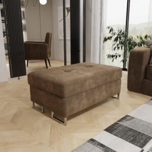 POLSTERHOCKER BARLET Beige 100x60 cm Textil MASSENO Möbel > Sessel > Hocker Beige