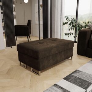 wohnli-moebel-suche-800000687806-1 POLSTERHOCKER BARLET Braun 100x60 cm Textil MASSENO Möbel > Sessel > Hocker Braun