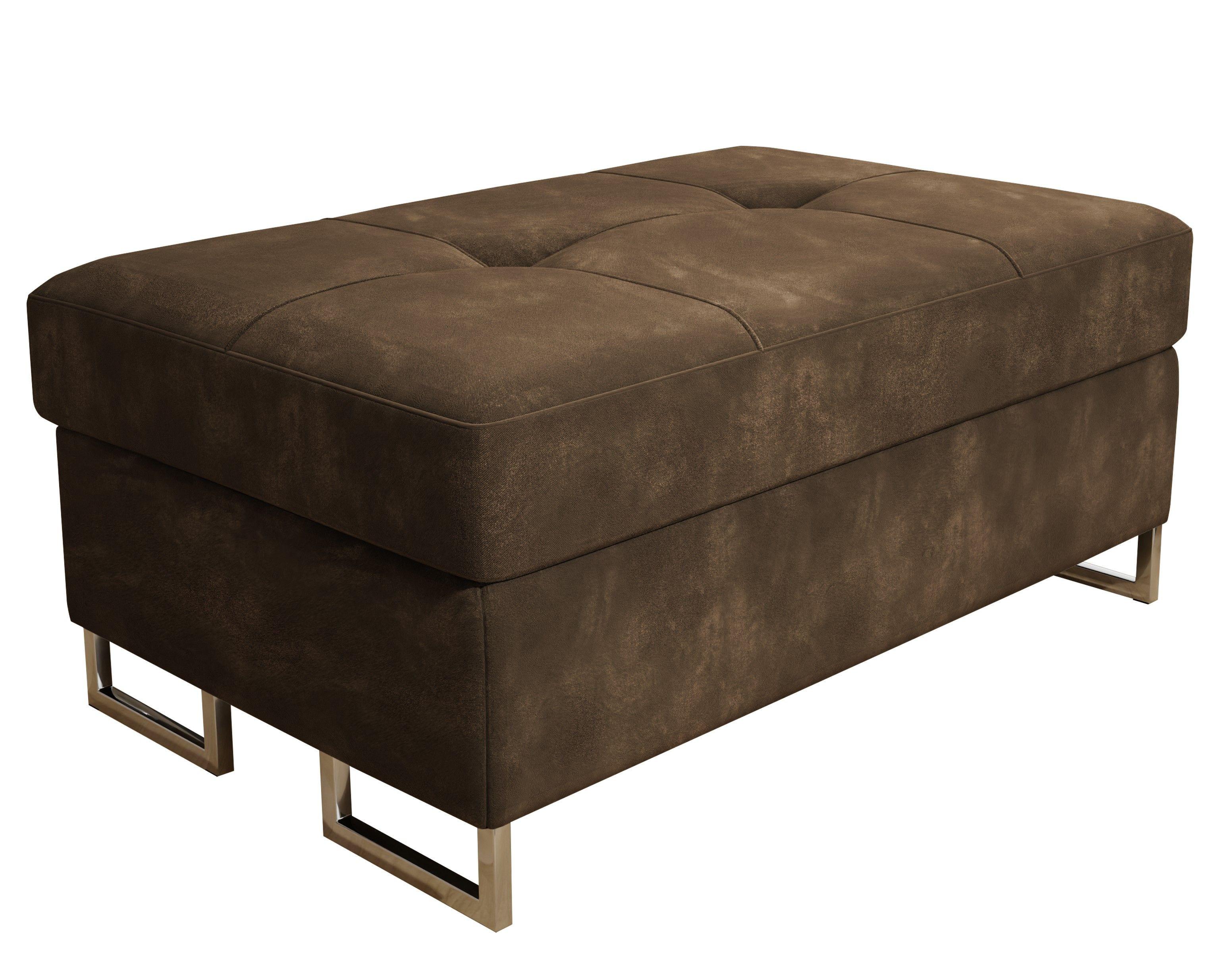 wohnli-moebel-suche-800000687806 Wohnli Möbelsuche - POLSTERHOCKER BARLET Braun 100x60 cm