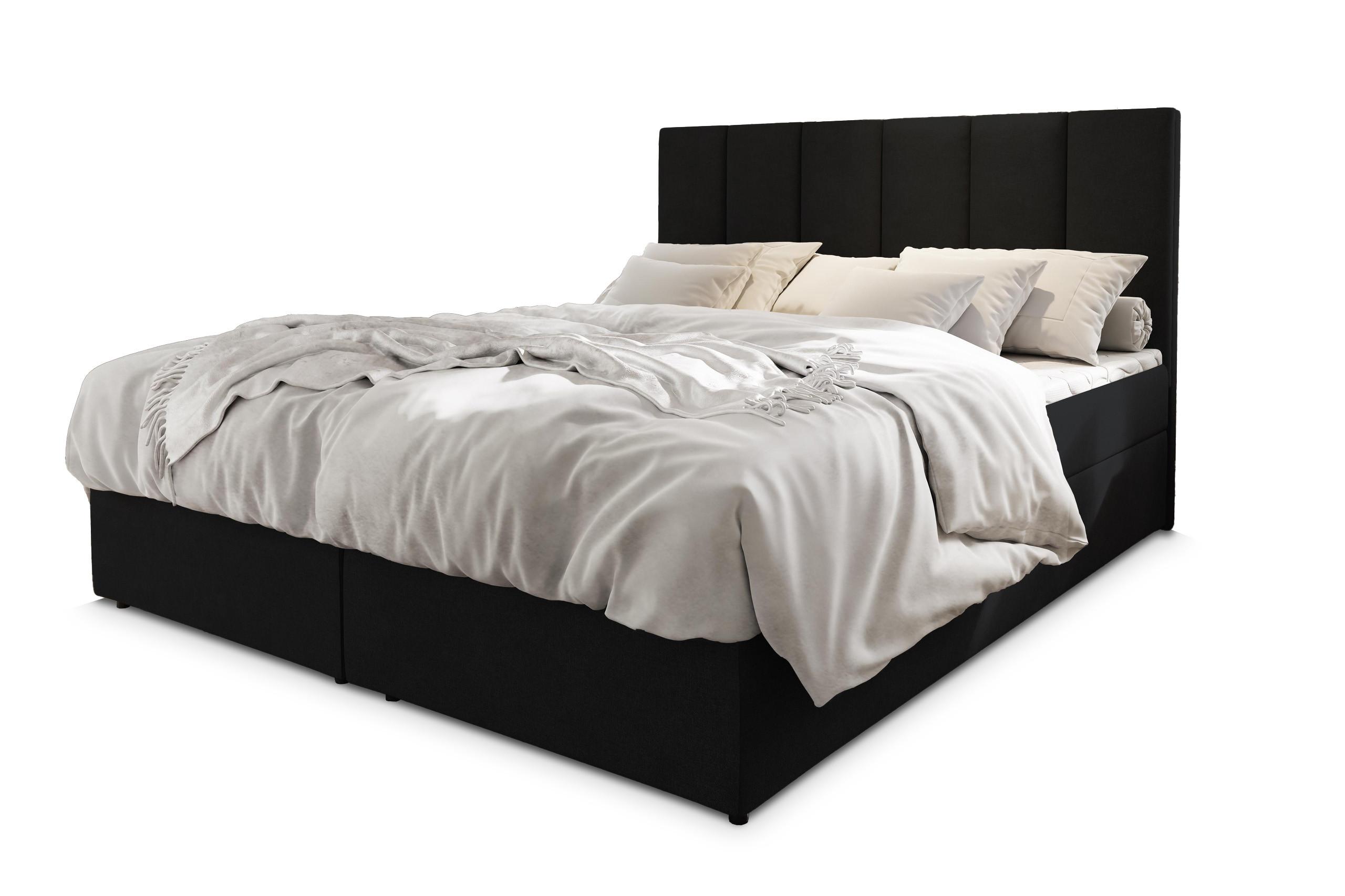 wohnli-moebel-suche-800000688051 Wohnli Möbelsuche - BOXBETT MERIL 180x200 cm mit Matratze und Topper - Schwarz