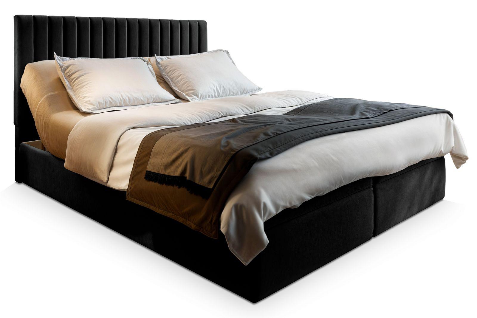 wohnli-moebel-suche-800000688055 Wohnli Möbelsuche - BOXBETT MURLO 140x200 cm mit Matratze und Topper - Schwarz