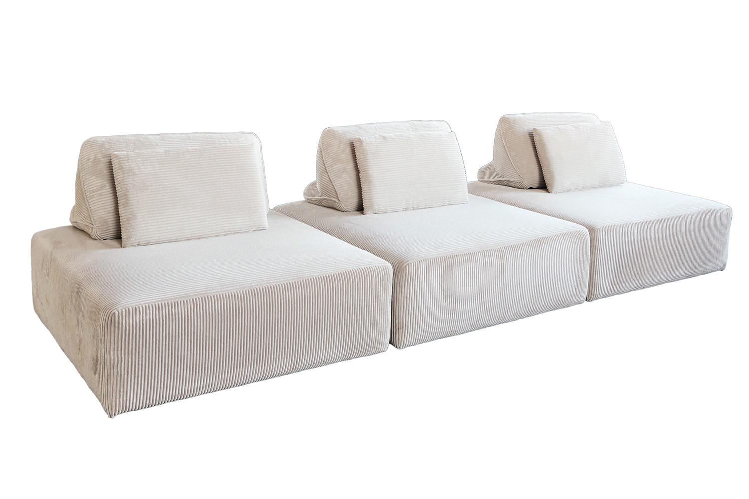 wohnli-moebel-suche-800000690262 Wohnli Möbelsuche - MODULSOFA WIOLO SOFT 3 MODULE 3 KISSEN Cremeweiß Cord
