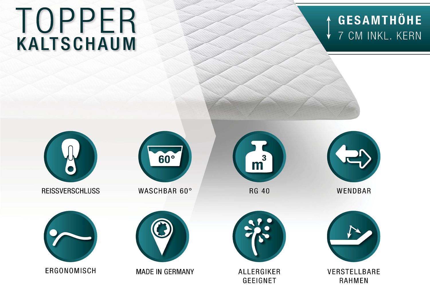 wohnli-moebel-suche-800000690295-1 TOPPER KALTSCHAUM SOLO Weiß Textil KAWOLA Möbel > Matratzen > Topper Weiß