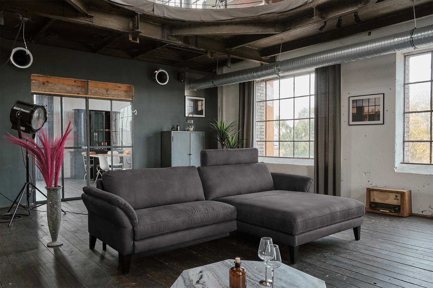 KOPFSTÜTZE MALTA Anthrazit Webstoff Textil KAWOLA Möbel > Sofas & Couches Anthrazit