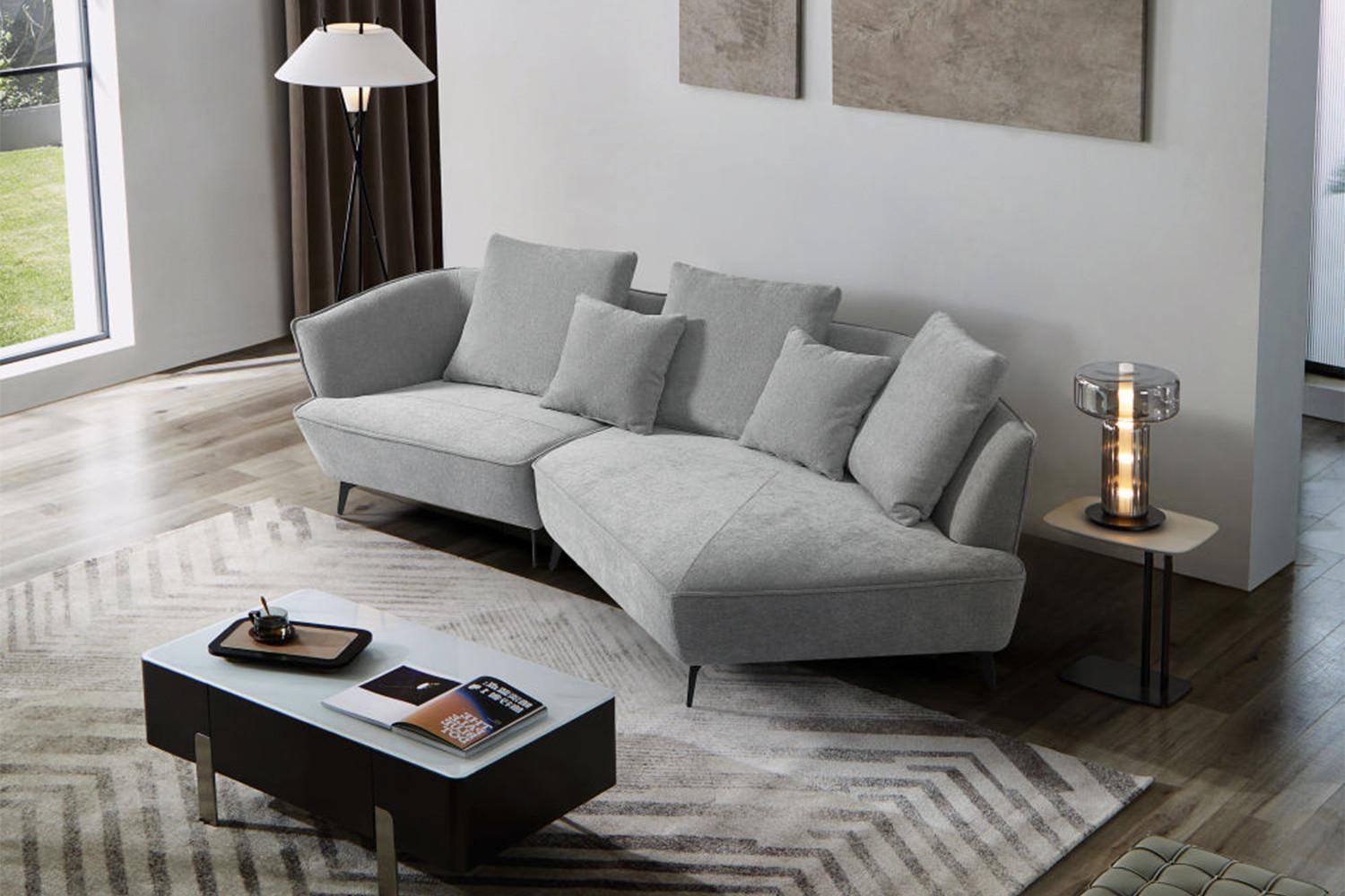 wohnli-moebel-suche-800000690422-1 DESIGNSOFA GARBO Grau Webstoff Textil KAWOLA Möbel > Sofas & Couches > Sofas Grau
