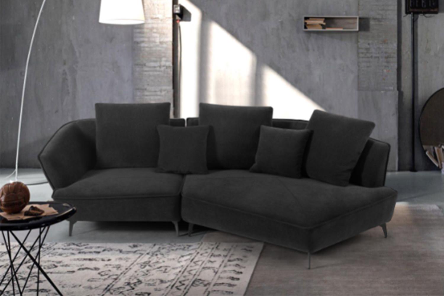 wohnli-moebel-suche-800000690432-1 DESIGNSOFA GARBO Schwarz Webstoff Textil KAWOLA Möbel > Sofas & Couches > Sofas Schwarz