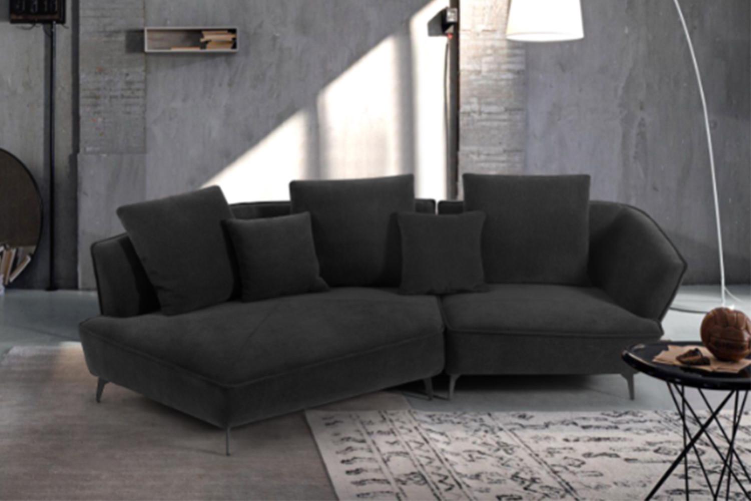 wohnli-moebel-suche-800000690456-1 DESIGNSOFA GARBO Schwarz Webstoff Textil KAWOLA Möbel > Sofas & Couches > Sofas Schwarz