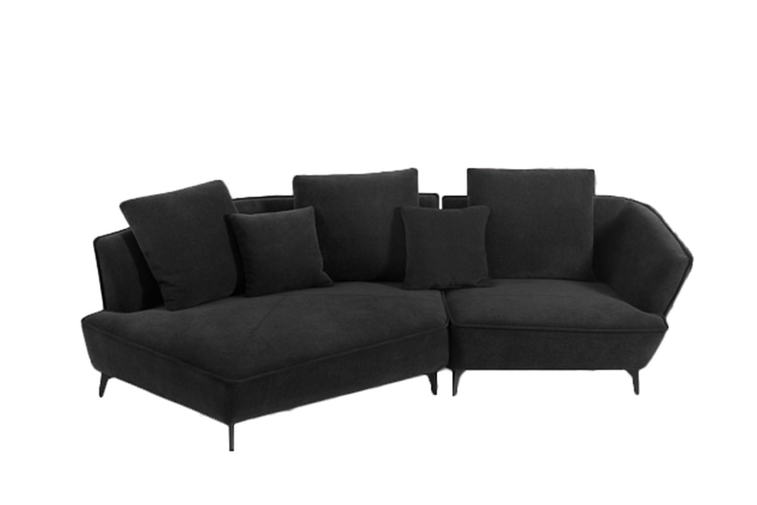 wohnli-moebel-suche-800000690456 Wohnli Möbelsuche - DESIGNSOFA GARBO Schwarz Webstoff