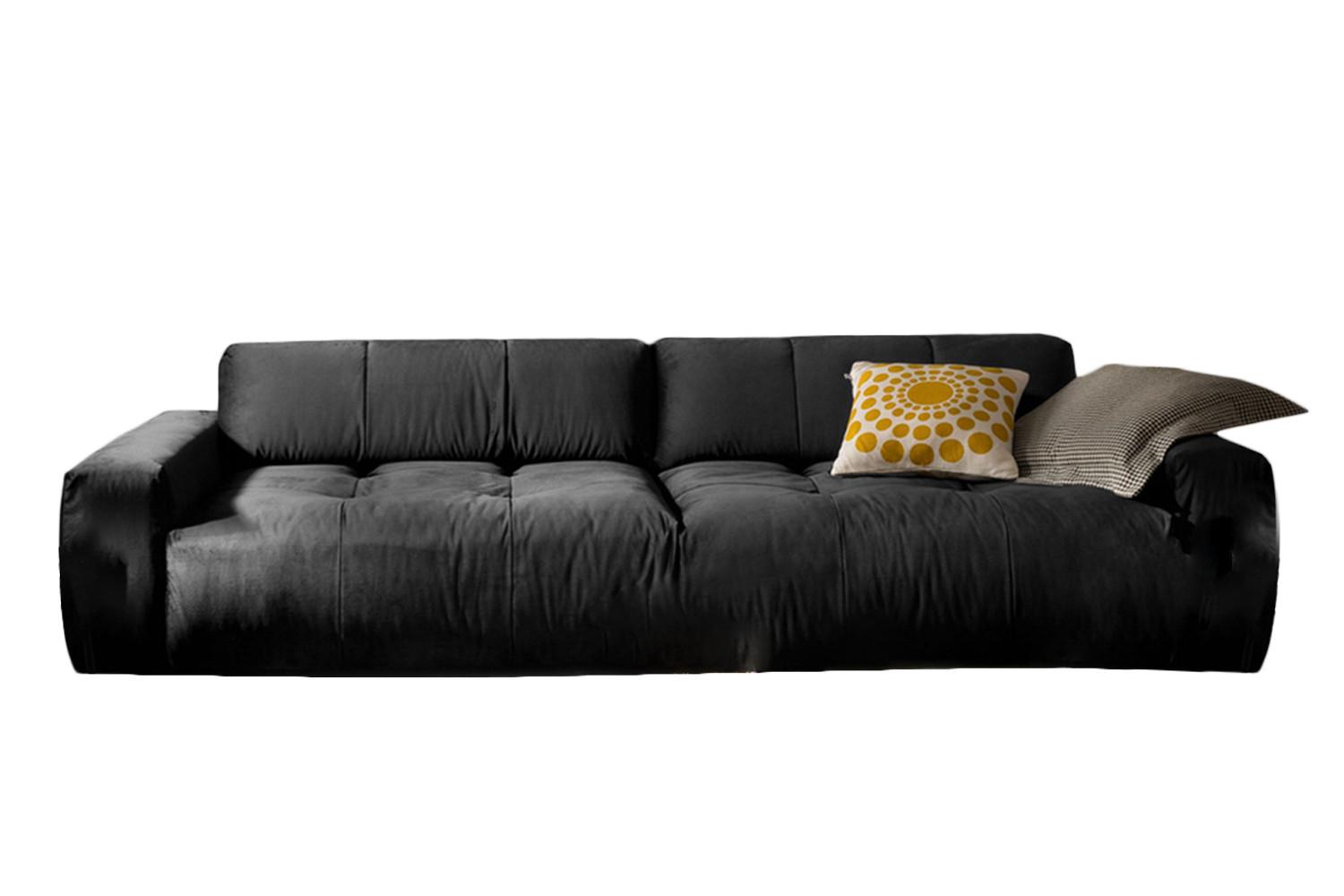 wohnli-moebel-suche-800000690483 Wohnli Möbelsuche - SOFA MIT SITZTIEFENVERSTELLUNG PALACE Schwarz Velvet Relaxfunktion