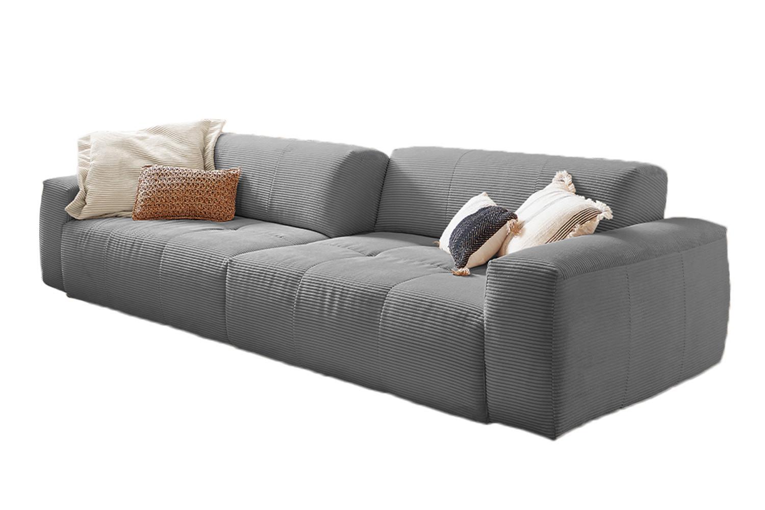 wohnli-moebel-suche-800000690555 Wohnli Möbelsuche - SOFA MIT SITZTIEFENVERSTELLUNG PALACE Grau Cord Relaxfunktion