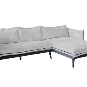 Wohnli Möbelsuche - ECKSOFA QUENYA Hellgrau Velvet