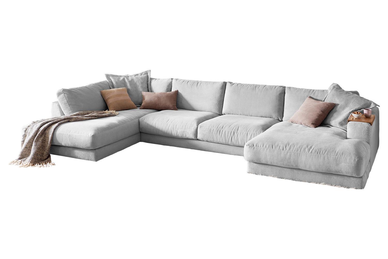 wohnli-moebel-suche-800000690644 Wohnli Möbelsuche - WOHNLANDSCHAFT MADELINE Hellgrau Cord