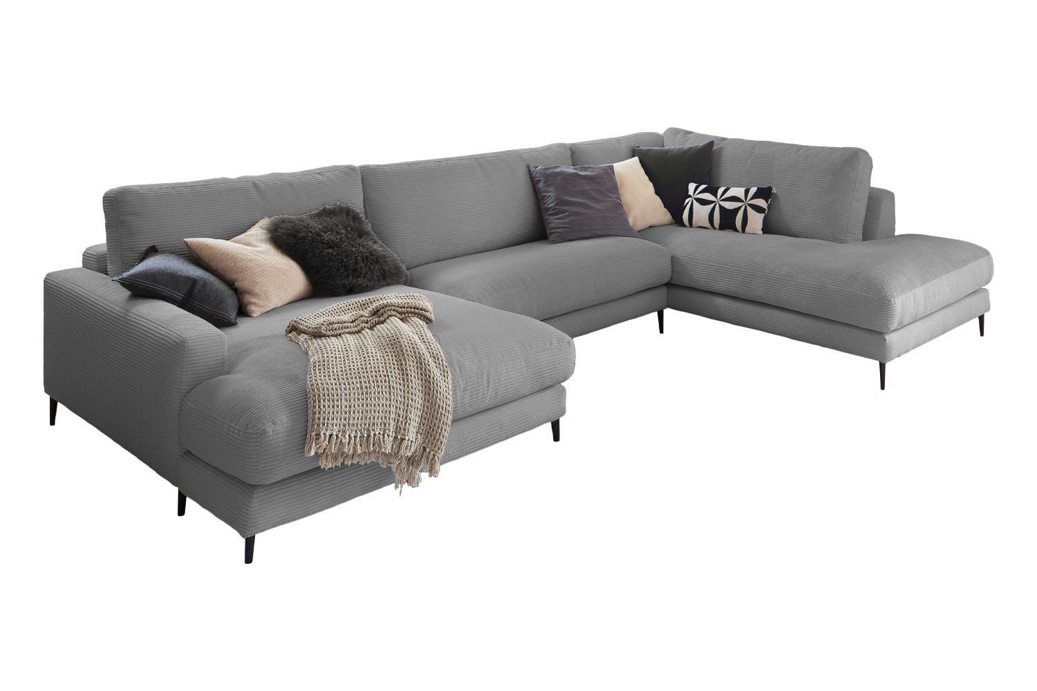 Wohnli Möbelsuche - WOHNLANDSCHAFT CARA Grau Cord