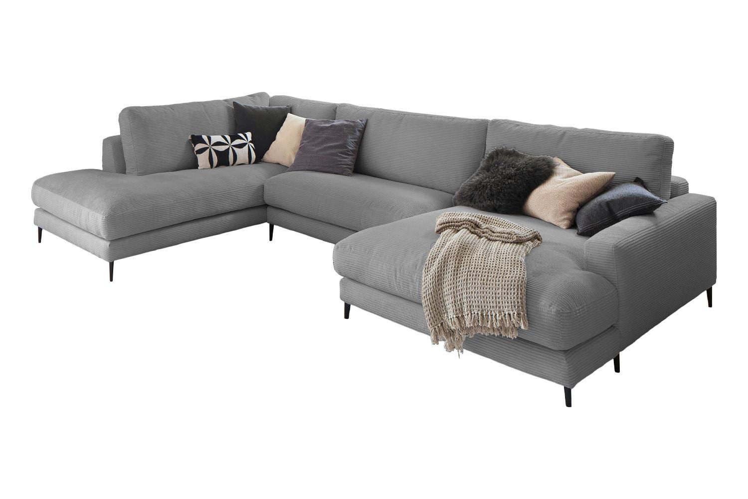 Wohnli Möbelsuche - WOHNLANDSCHAFT CARA Grau Cord
