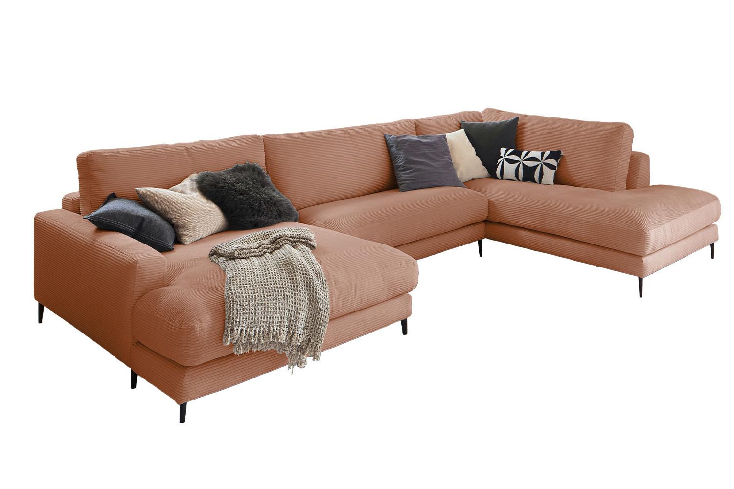 Wohnli Möbelsuche - WOHNLANDSCHAFT CARA Braun Cord