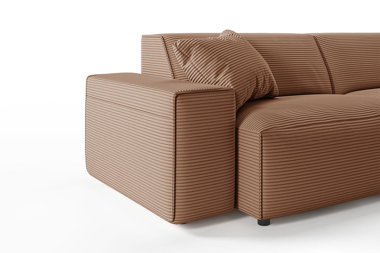 wohnli-moebel-suche-800000690750-1 ECKSOFA RANI Braun Cord Textil KAWOLA Möbel > Sofas & Couches > Wohnlandschaften > Ecksofas Braun