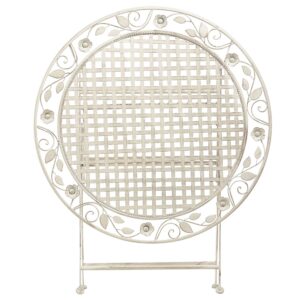 wohnli-moebel-suche-800000690847-1 GARTENTISCH cm Metall Cremeweiß Bivio Metall Beliani Möbel > Tische > Esstische Weiß