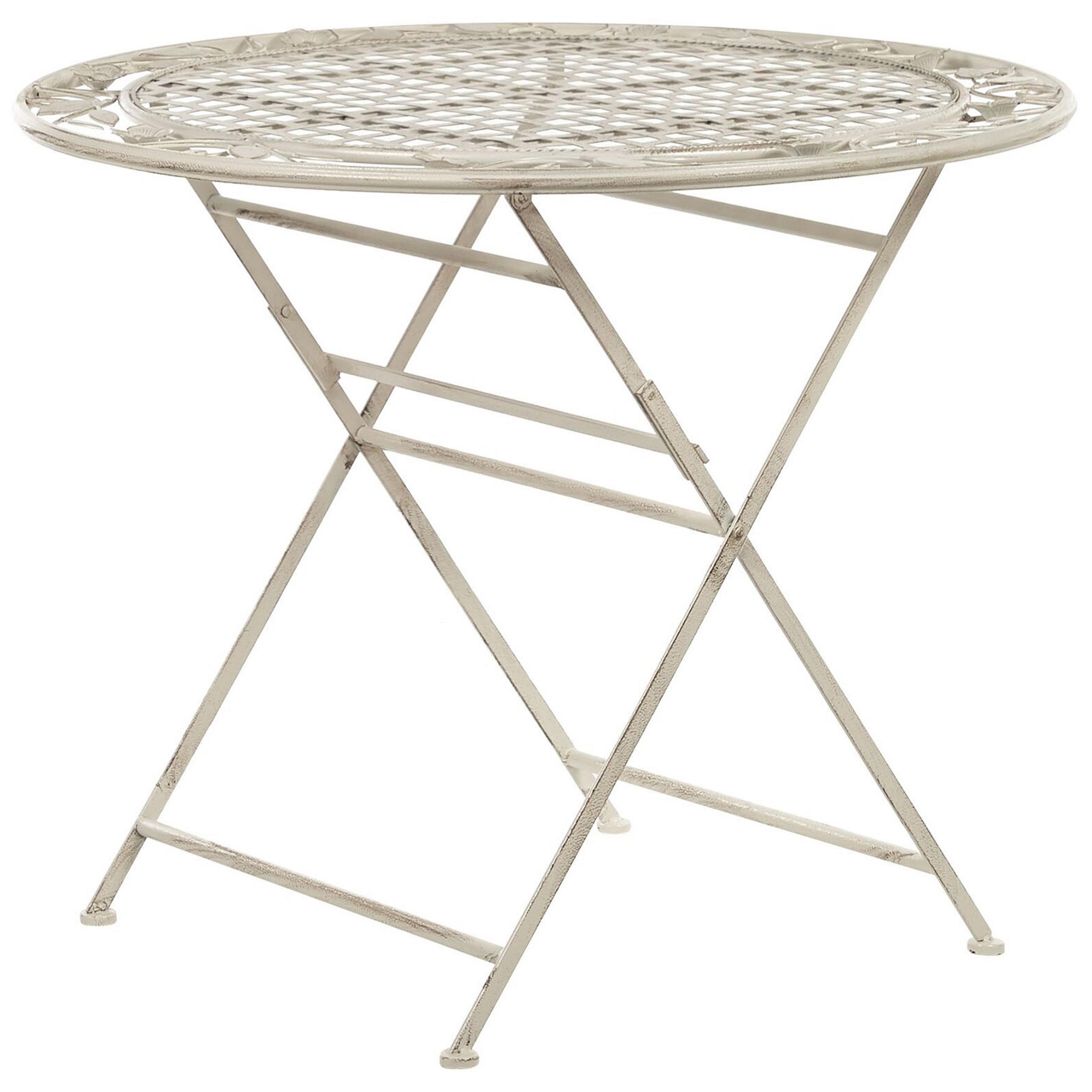 wohnli-moebel-suche-800000690847 Wohnli Möbelsuche - GARTENTISCH cm Metall Cremeweiß Bivio