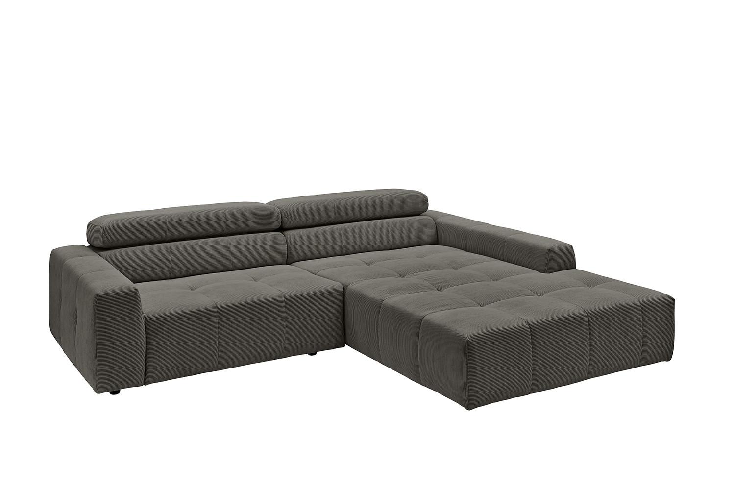Wohnli Möbelsuche - ECKSOFA RENO Anthrazit Cord