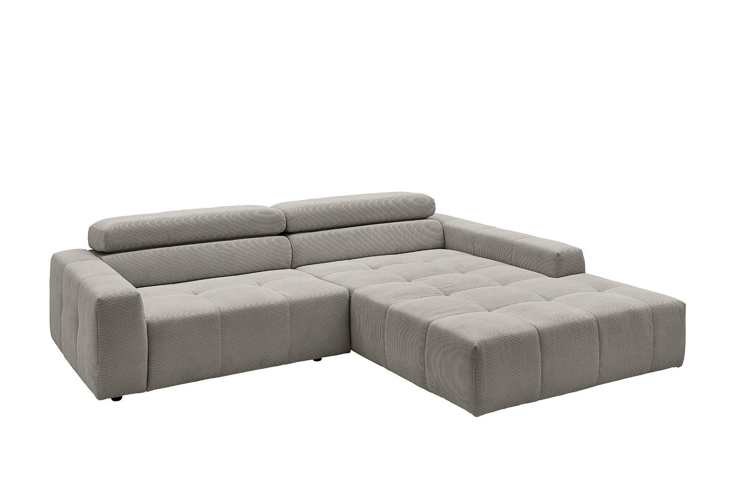 Wohnli Möbelsuche - ECKSOFA RENO Grau Cord