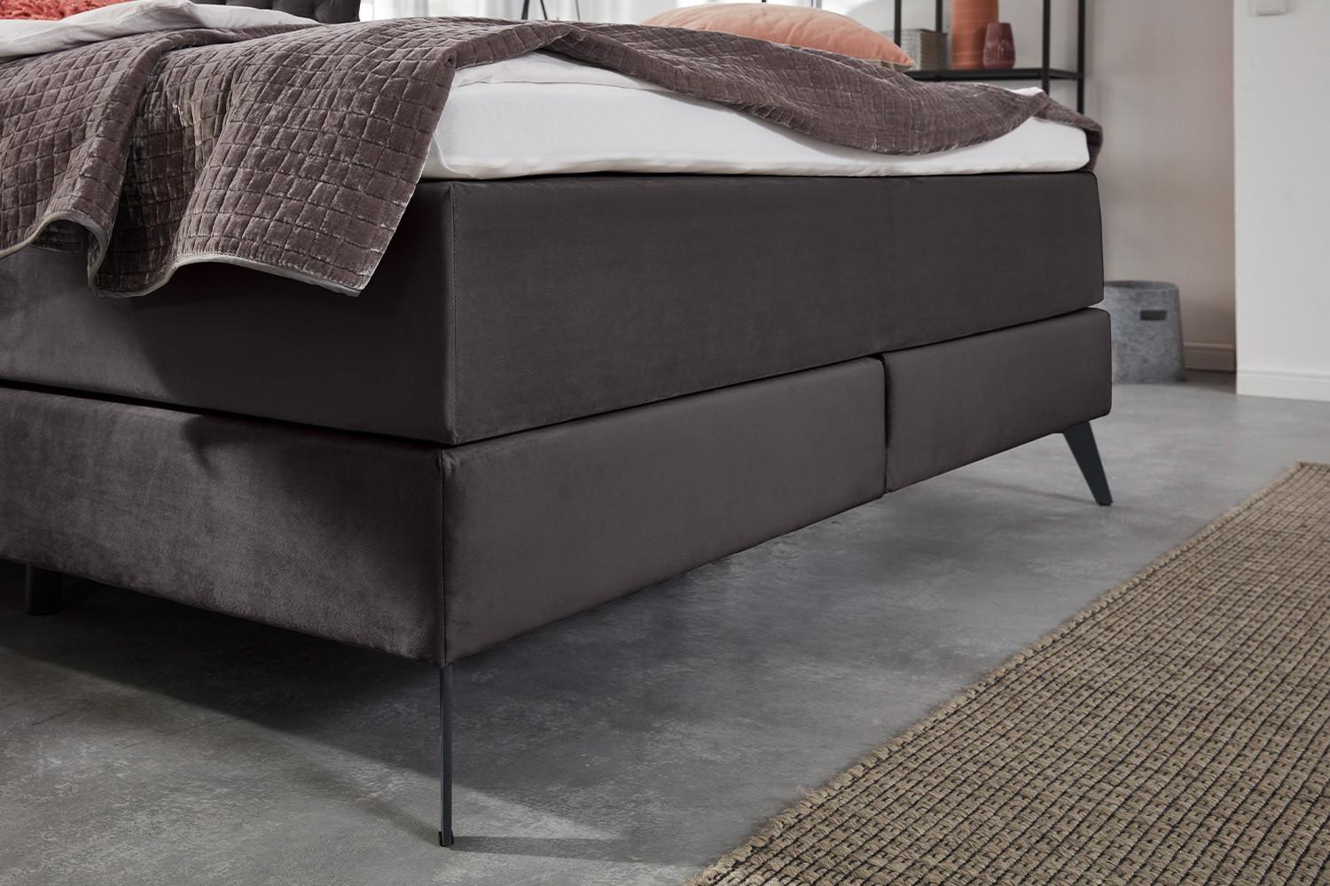 wohnli-moebel-suche-800000694087-1 BOXSPRINGBETT SINDAR Anthrazit Webstoff Textil KAWOLA Möbel > Betten > Boxspringbetten Anthrazit
