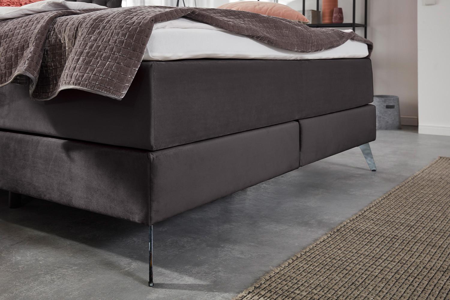 wohnli-moebel-suche-800000694103-1 BOXSPRINGBETT SINDAR Anthrazit Webstoff Textil KAWOLA Möbel > Betten > Boxspringbetten Anthrazit