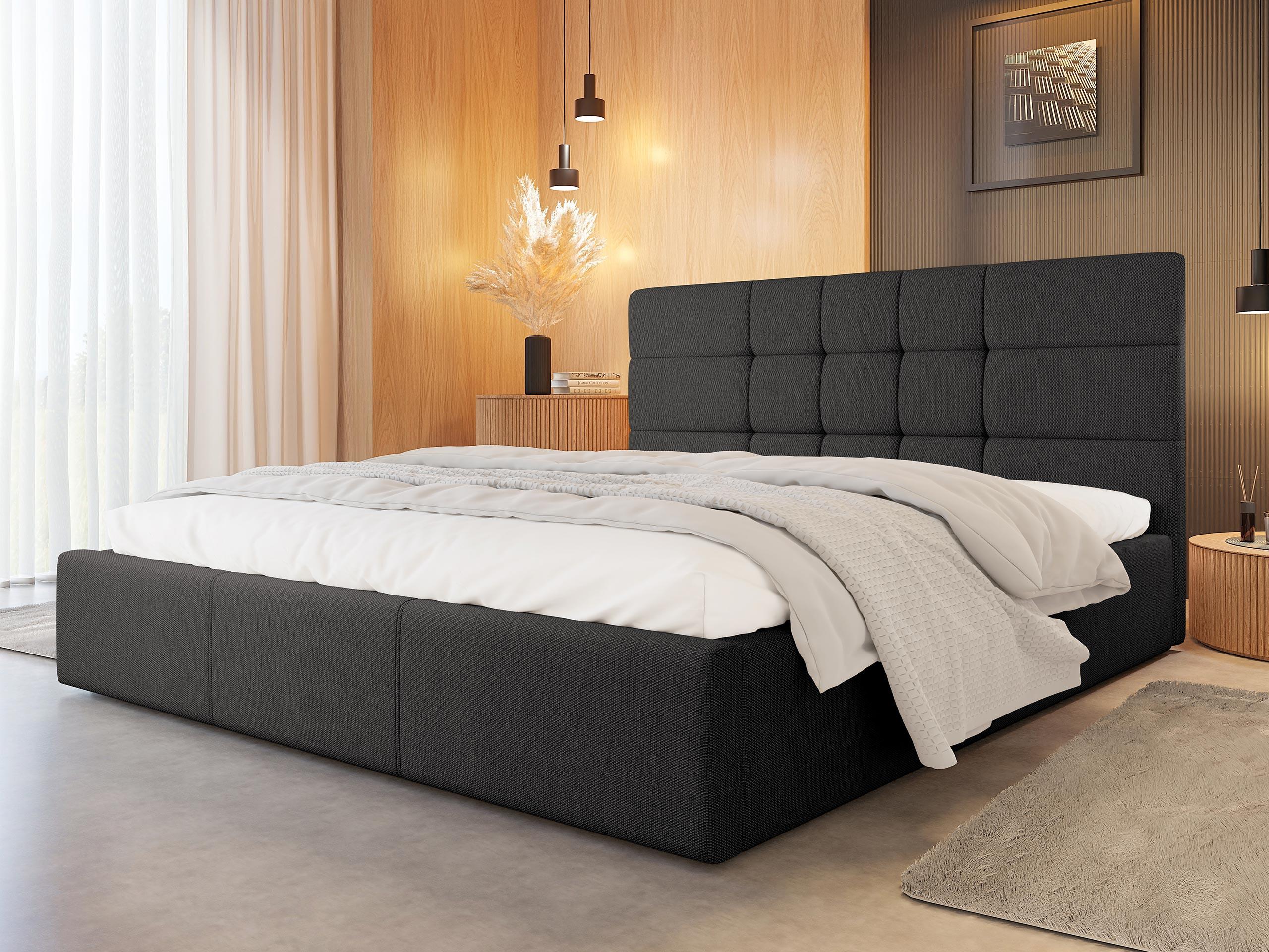 POLSTERBETT Swift mit Lattenrost aus Metall Textil MIRJAN24 Möbel > Betten > Polsterbetten Grau