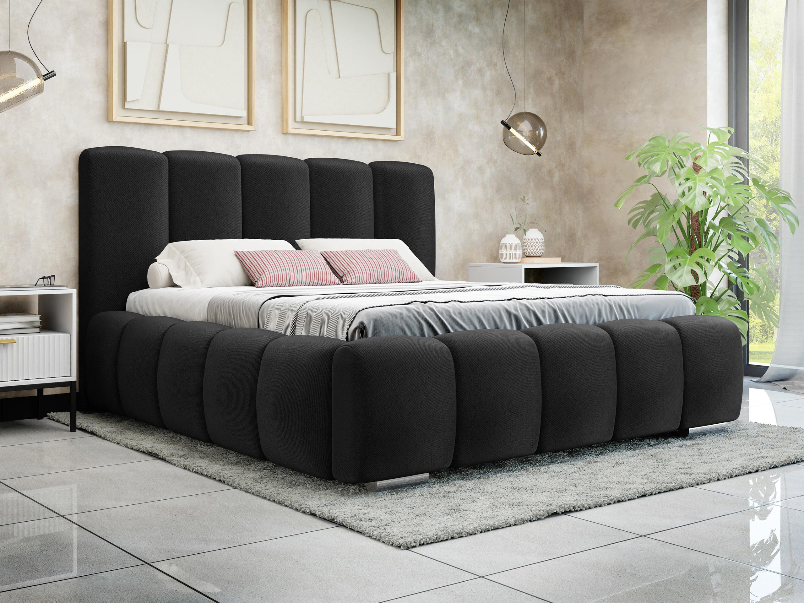 POLSTERBETT Wizko Textil MIRJAN24 Möbel > Betten > Polsterbetten Schwarz