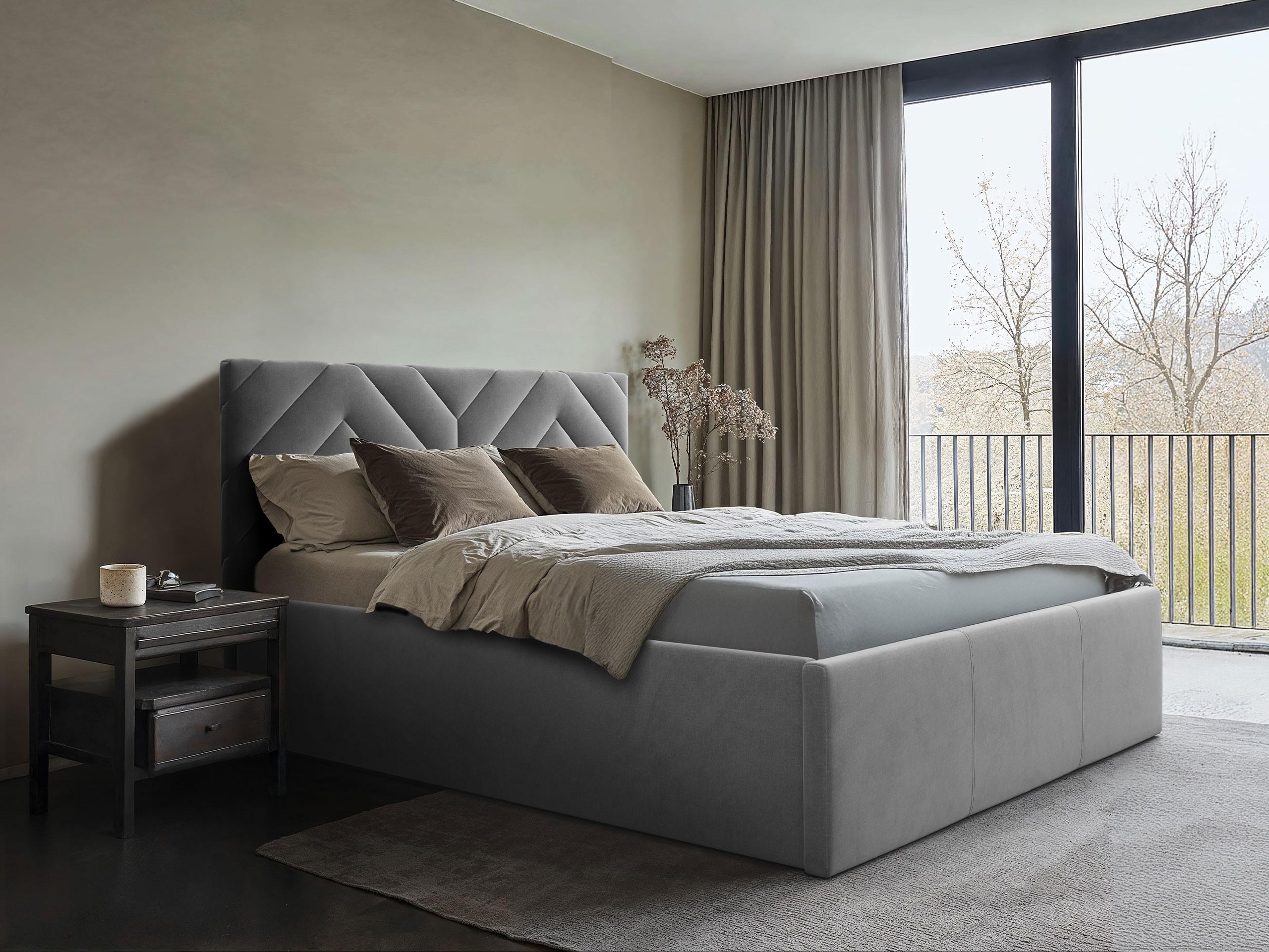 POLSTERBETT Azzuro Textil MIRJAN24 Möbel > Betten > Polsterbetten Grau