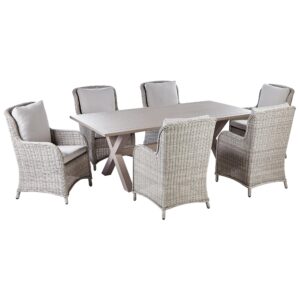 wohnli-moebel-suche-800000701732 Wohnli Möbelsuche - GARTENMÖBEL SET 6-Sitzer Aluminium taupe Cascais