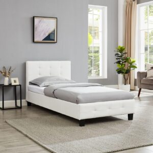 wohnli-moebel-suche-800000702038-1 POLSTERBETT OHIO 90x200 cm weiß Textil CARO-Möbel Möbel > Betten > Polsterbetten Weiß