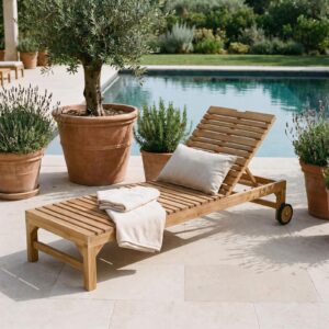 wohnli-moebel-suche-800000702053-1 GARTENLIEGE GRANADA natur Holz CARO-Möbel Garten & Outdoor > Gartenmöbel > Gartenliegen Braun