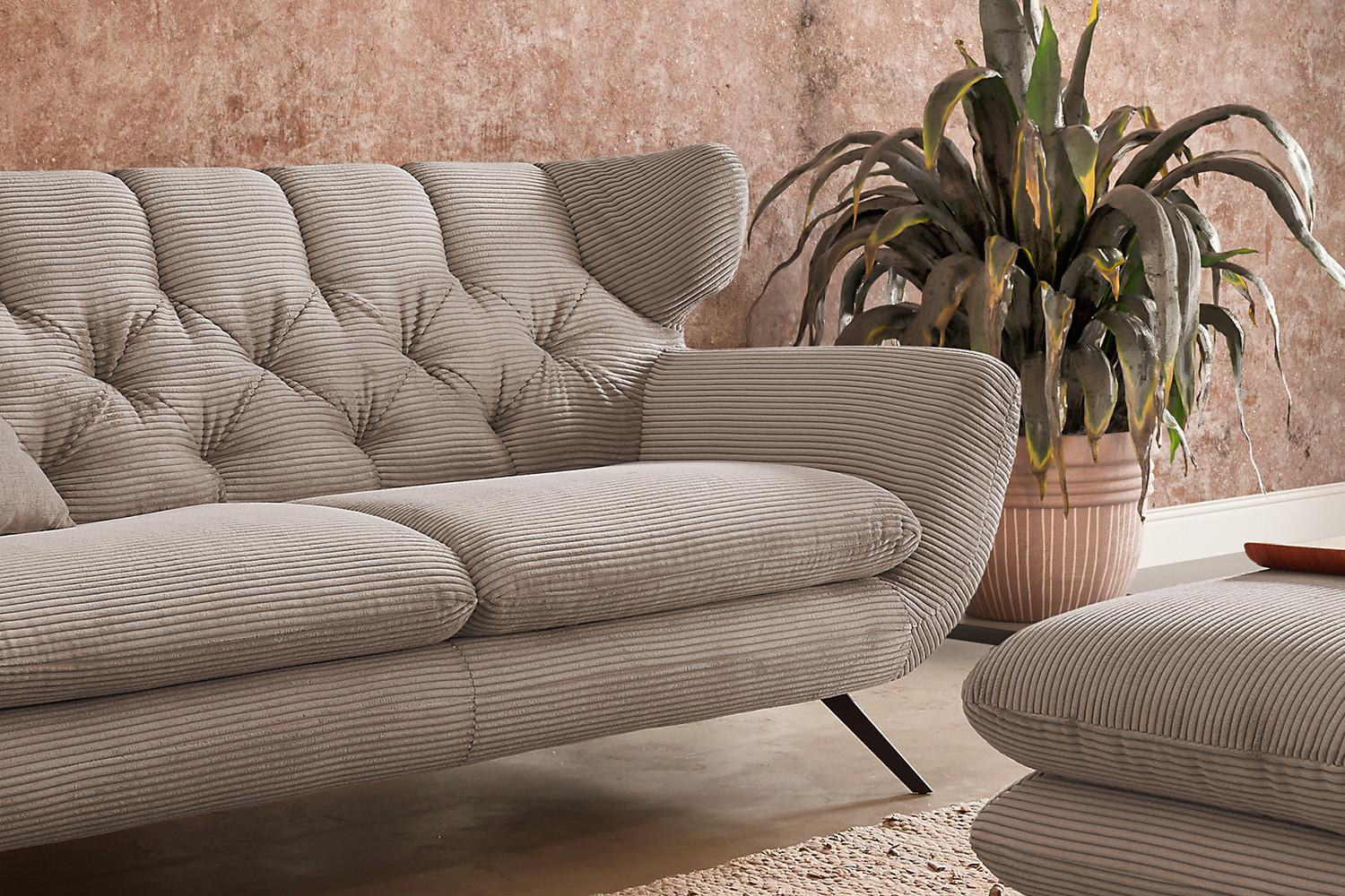 wohnli-moebel-suche-800000702444-1 SOFA CHARME Taupe Cord Textil KAWOLA Möbel > Sofas & Couches > Sofas Taupe