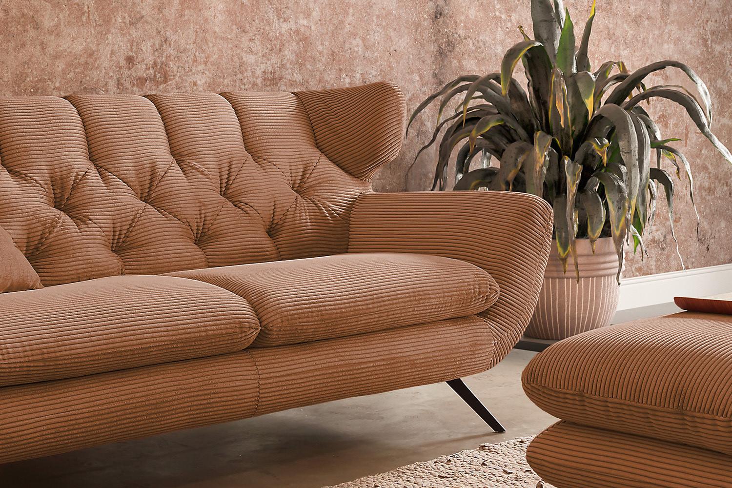 wohnli-moebel-suche-800000702490-1 SOFA CHARME Braun Cord Textil KAWOLA Möbel > Sofas & Couches > Sofas Braun
