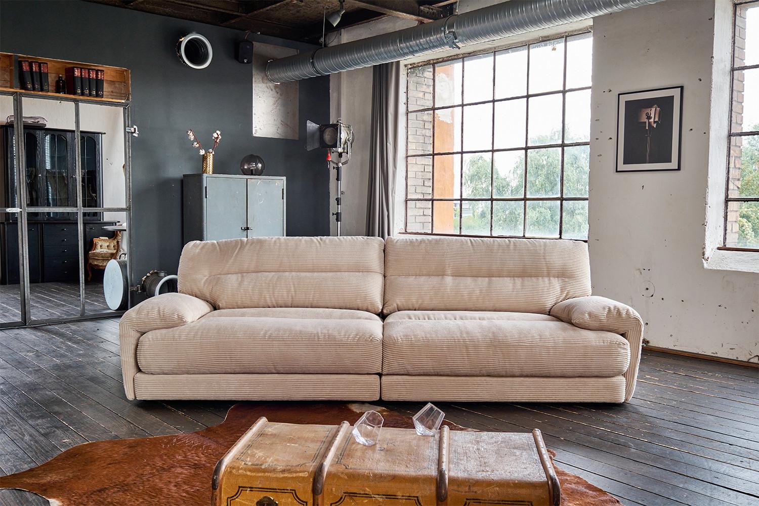 wohnli-moebel-suche-800000702513-1 SOFA CINE Braun Cord Textil KAWOLA Möbel > Sofas & Couches > Sofas Braun