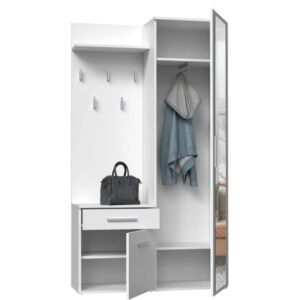 wohnli-moebel-suche-800000702709-1 GARDEROBE Fiora 100/180/35 weiß Holzwerkstoff Beautysofa Garderoben Weiß