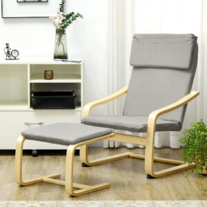 wohnli-moebel-suche-800000705974-1 RELAXSESSELSET Hellgrau Kunststoff HOMCOM Möbel > Sessel > Relaxsessel Grau