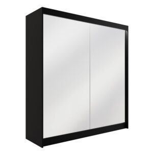 Wohnli Möbelsuche - KLEIDERSCHRANK AMOHA mit LED - 200 cm - Schwarz