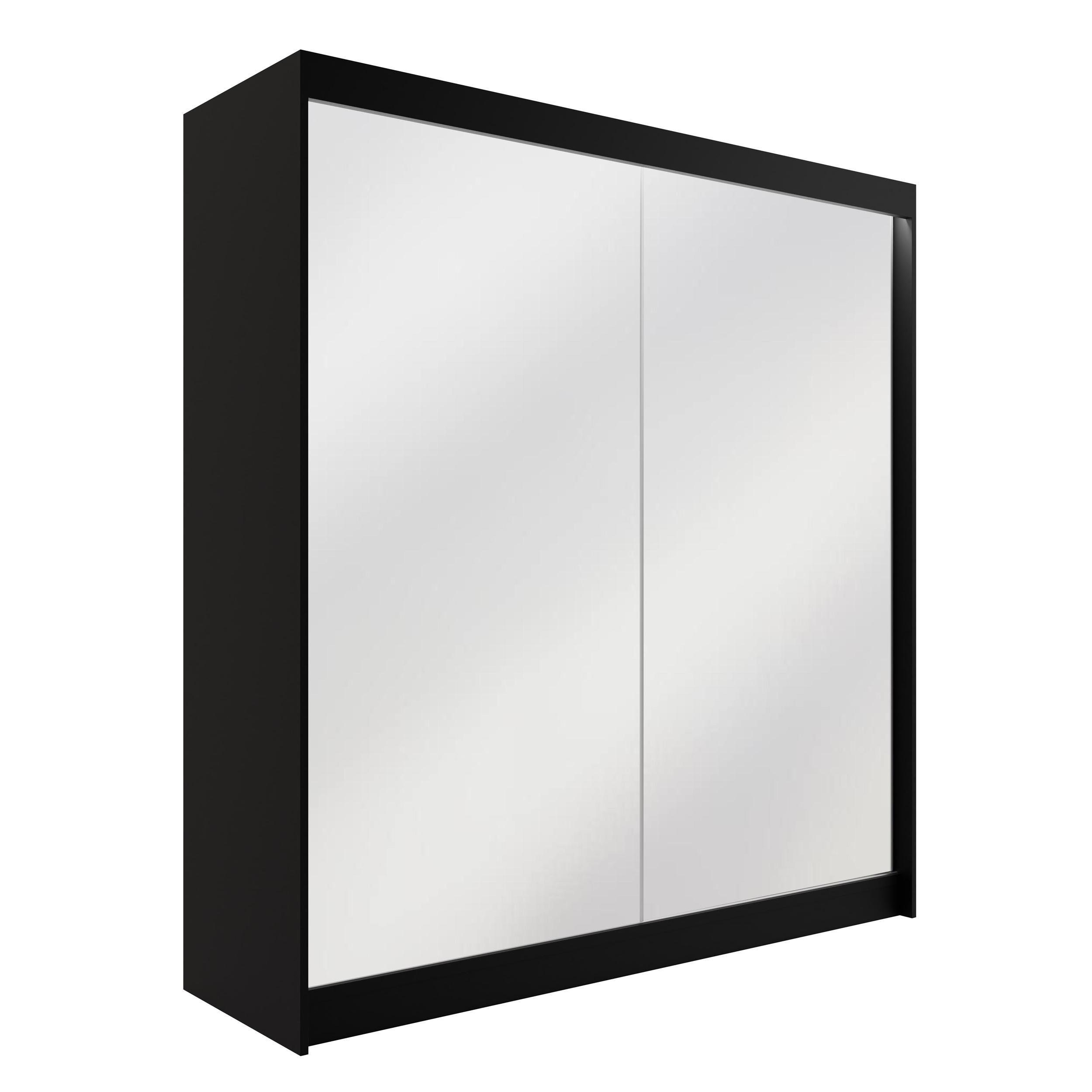 wohnli-moebel-suche-800000706361 Wohnli Möbelsuche - KLEIDERSCHRANK AMOHA mit LED - 200 cm - Schwarz