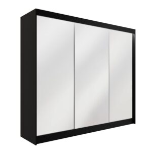 Wohnli Möbelsuche - KLEIDERSCHRANK AMOHA mit LED - 250 cm - Schwarz