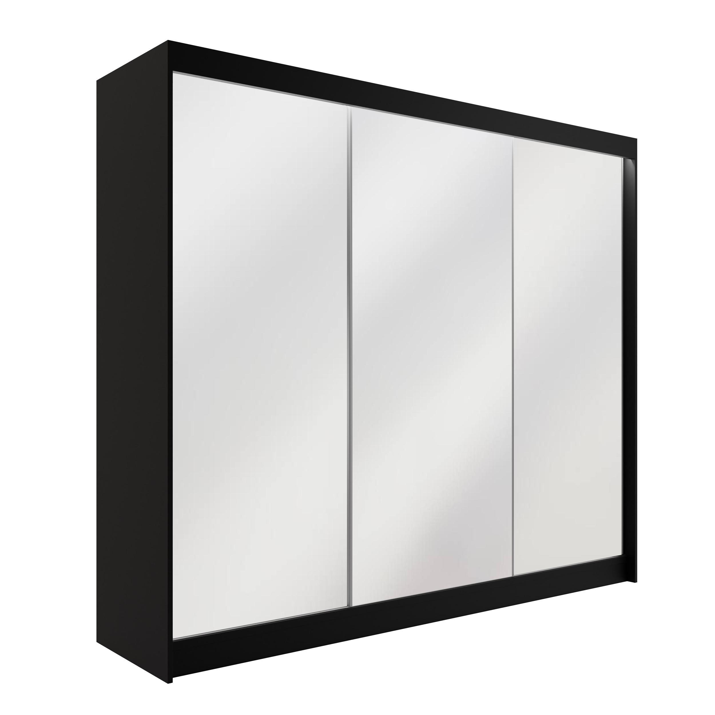 wohnli-moebel-suche-800000706364 Wohnli Möbelsuche - KLEIDERSCHRANK AMOHA mit LED - 250 cm - Schwarz