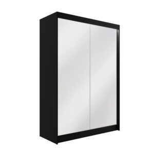Wohnli Möbelsuche - KLEIDERSCHRANK AMOHA mit LED - 120 cm - Schwarz